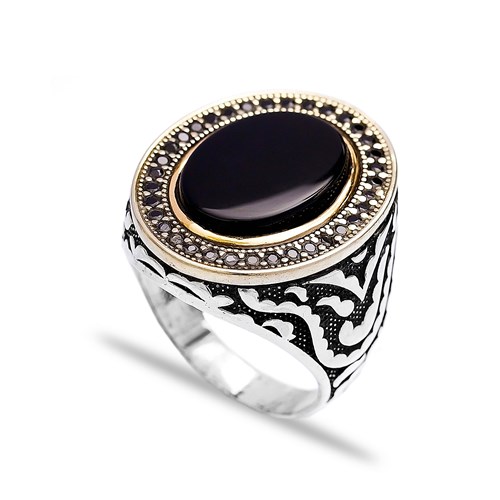 Onyx Authentic Men Ring Wholesale Handmade 925 Sterling Silver